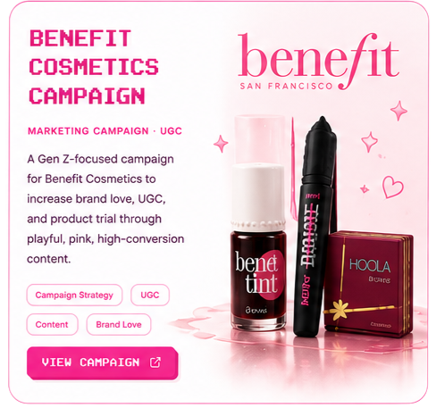Benefit Cosmetics Campaign